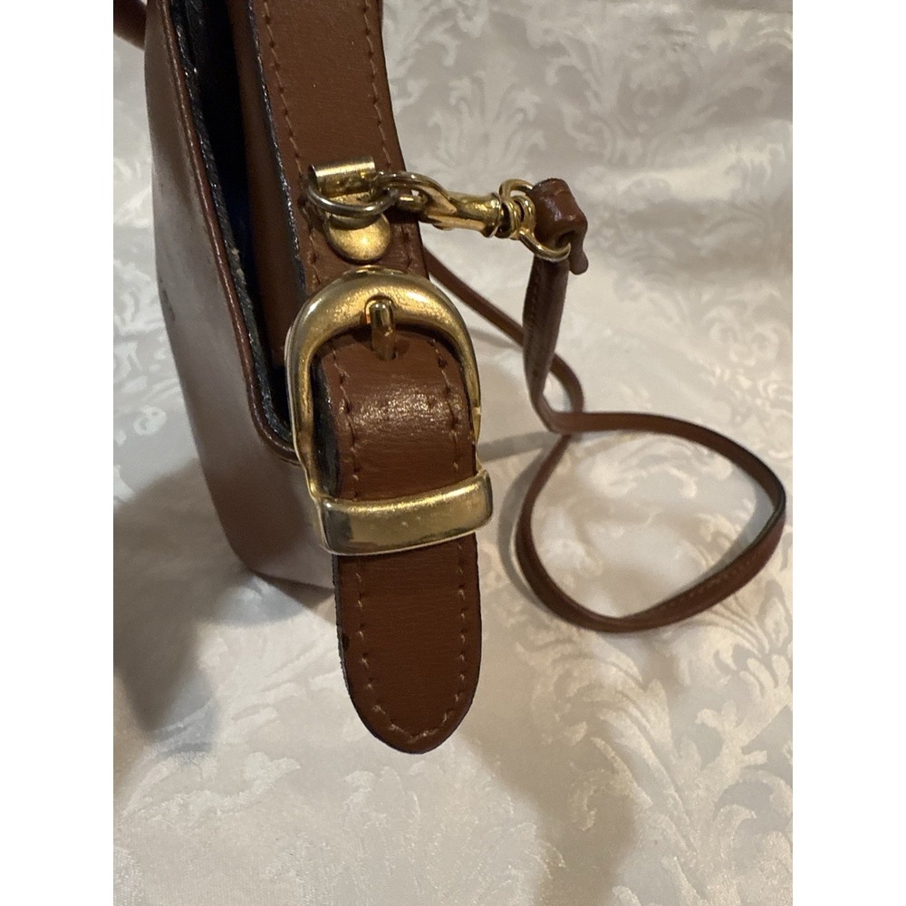 Lancaster Paris Vtg Smooth leather crossbody + Hand bag Purse Marron/Brown - Picture 4 of 16